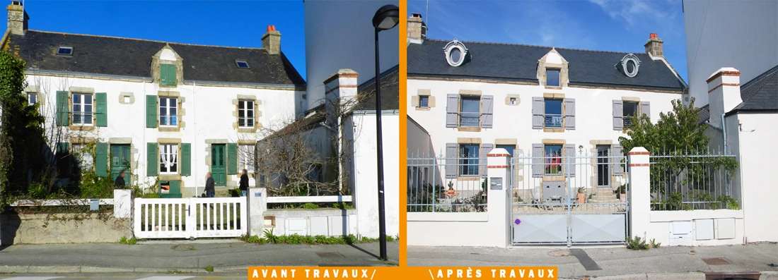 Avant et après travaux