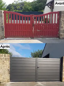 Avant et après remplacement de portail - CGN