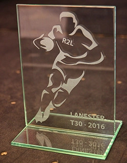 Trophée en verre